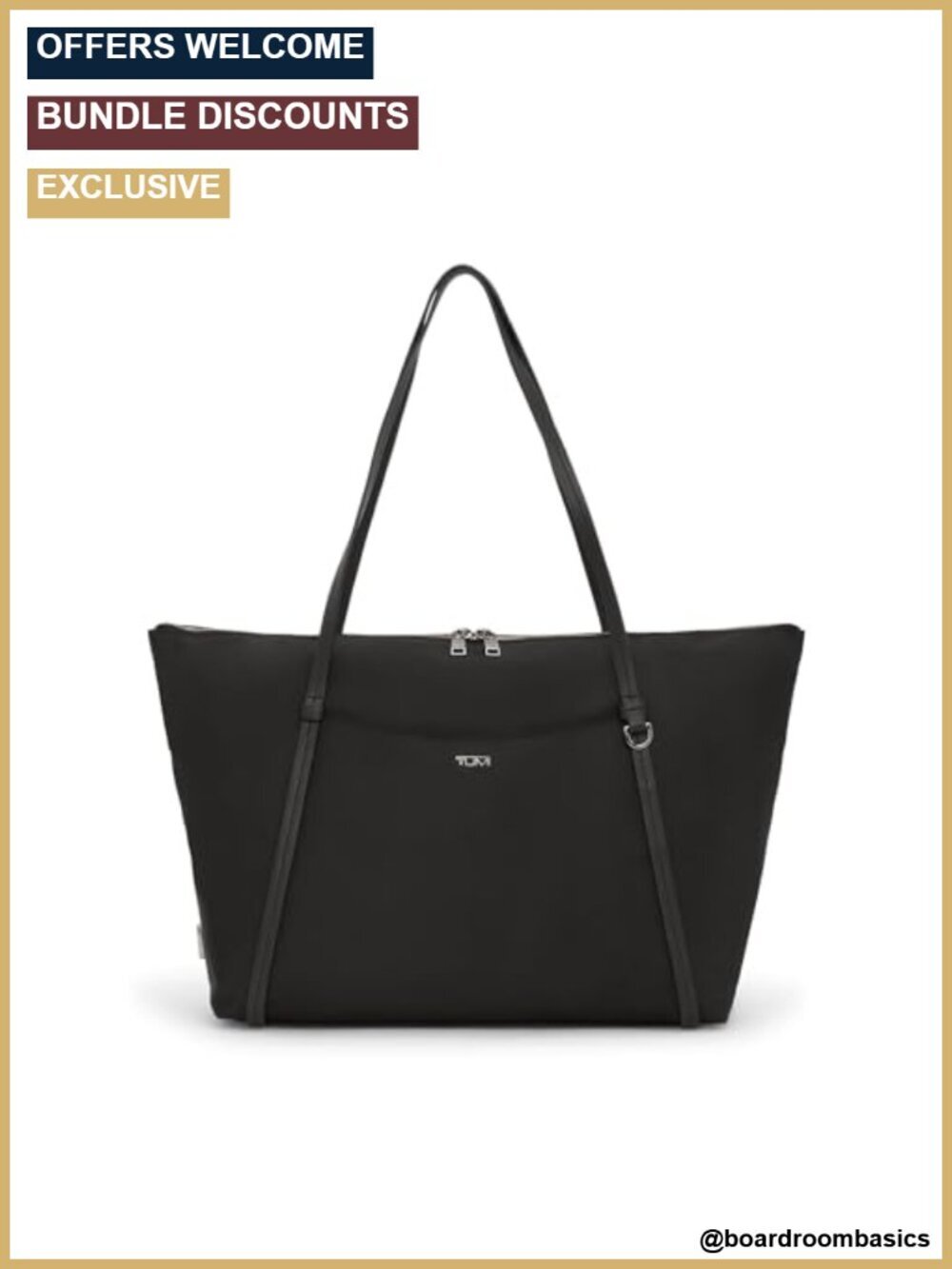 Lightweight Everyday & Travel Tote with Multiple Compartments & Trolley Sleeve